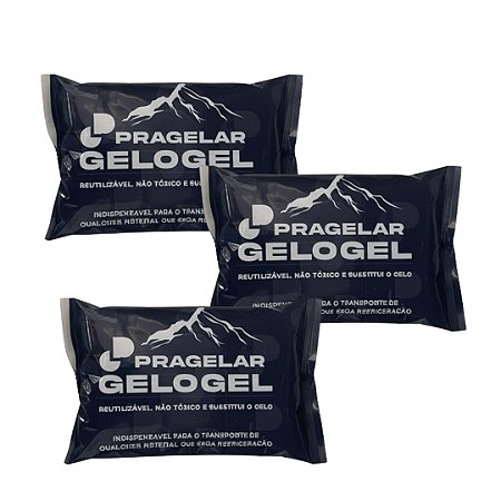 Kit 3 Unidades Gelo Gel Artificial Reutilizável Flexível 120ml