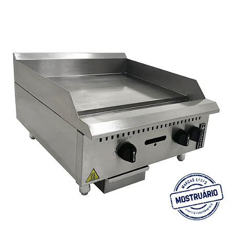 Chapa A Gás Profissional Linha Prime Manual 60cm Venâncio