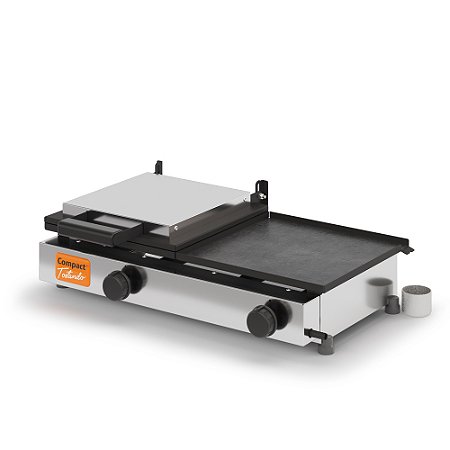 Chapa de Lanche Com Prensa Inox a Gás 60cm