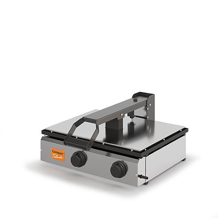 Chapa De Lanche Inox Com Prensa a Gás 60cm