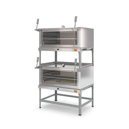 Forno De Lastro Duplo a Gás 80cm para Pizza Baixa Pressão