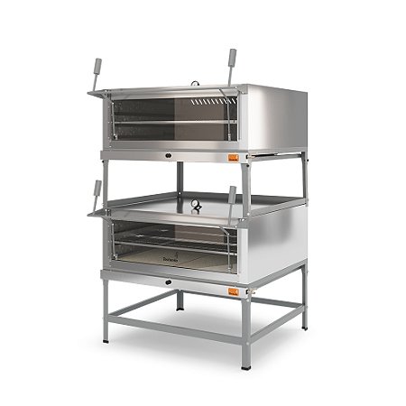 Forno De Lastro Duplo a Gás 90cm para Pizza Baixa Pressão