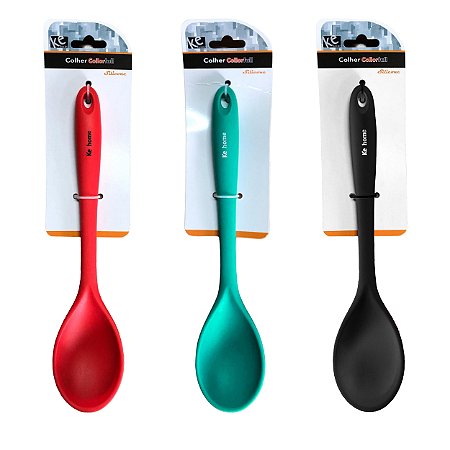 Colher de Arroz Grande em Silicone Maciço 27 cm KeHome