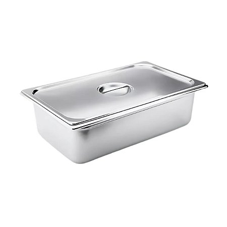 Kit Cuba Gastronômica Inox Gn 1/1 150mm Com Tampa Gn 1/1