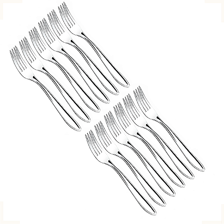 Jogo de Garfos para Churrasco em Aço Inox 12 Peças