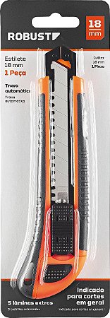 Estilete 18mm Profissional c/5 Laminas Robust