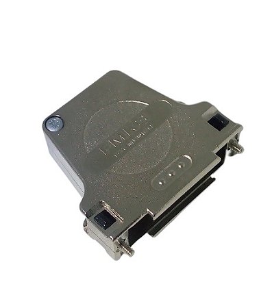 Capa metálica  p/ DB 25 vias - saida 45º kit curto