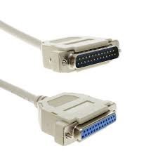 Cabo extensão RS232 DB 25 macho x DB 25 fêmea