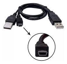 Cabo USB p/ HD  1 mini USB Macho x 2 USB A Macho