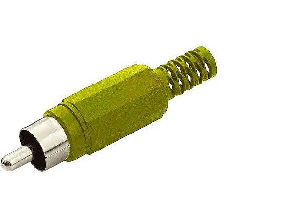 Plug RCA Macho Plástico Amarelo