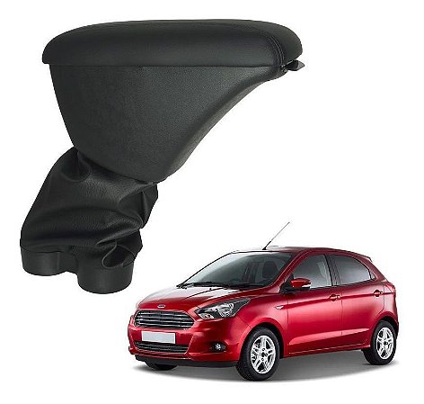 Apoio Descanso Encosto Braço Couro Preto New Ka 2014 À 2019