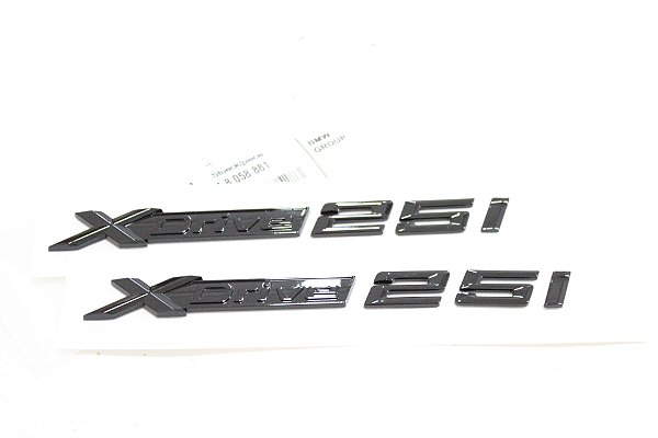 Par Emblemas Laterais Bmw Xdrive 25i X1 X3 X4 X5 X4 X6 Preto