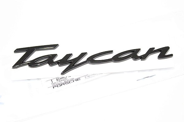 Emblema Traseiro Porsche Taycan Preto Original 9j1853675