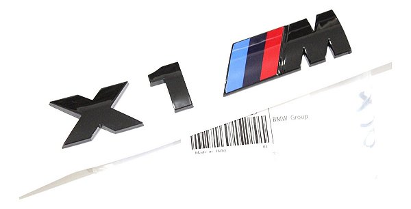 Emblema Bmw M Motorsport X1 X1m Original Preto