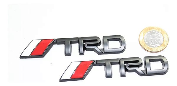 Emblema Trd Toyota Corolla Rav4 Etios Camry Hilux Lateral Preto