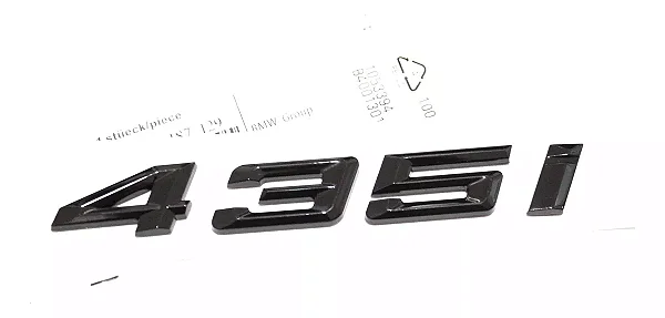 Emblema Tampa Traseira Bmw 435i Porta Malas Motorsport Preto