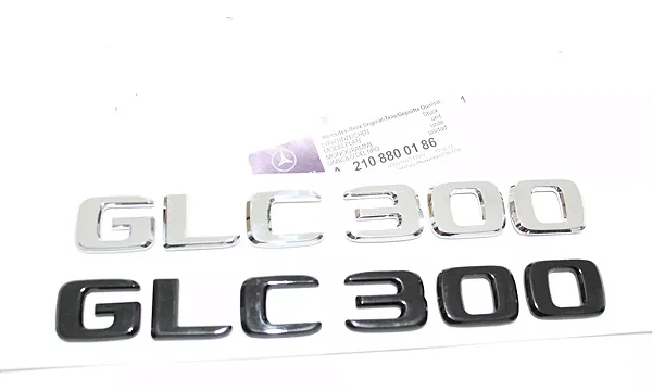 Emblema Glc300 C300 Mercedes Benz Original Mb Cromado Preto