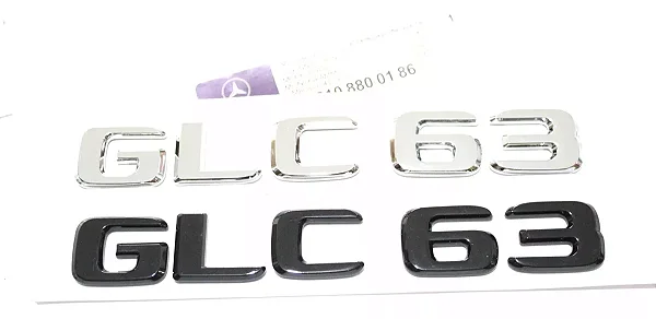 Emblema Glc63 C63 Mercedes Benz Original Mb Cromado Preto