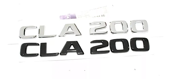 Emblema Cla200 A200 C200 Mercedes Benz Original Cromado Preto