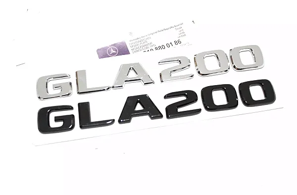 Emblema Gla200 A200 Mercedes Benz Original Cromado Preto