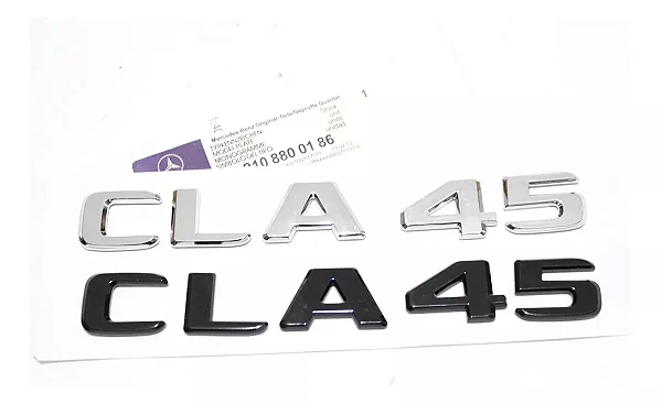 Emblema Cla45 A45 Mercedes Benz Original Mb Cromado Preto