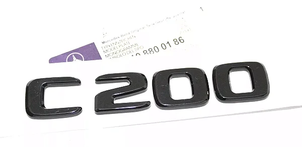 Emblema C200 Mercedes Benz Preto Original