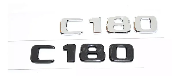 Emblema Mercedes Benz C180 Preto Ou Cromado Original