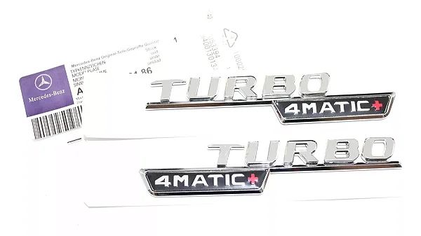 Emblema Mercedes Turbo 4matic+ GLA45 A45 CLA45 C43 A43 Amg