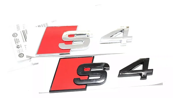 Emblema Audi S4 Traseira Sedan Avant Preto Prata Original