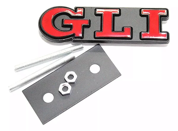 Emblema Grade Volkswagen Gli Jetta Passat Golf Up Polo Nivus Vermelho