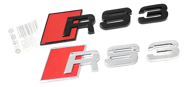Emblema Audi Rs3 Tampa Traseira Sportback Preto Cromado Original 8V0853740