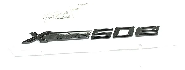 Emblemas Traseiro Bmw Xdrive 50e X1 X3 X4 X5 X6 Original Preto