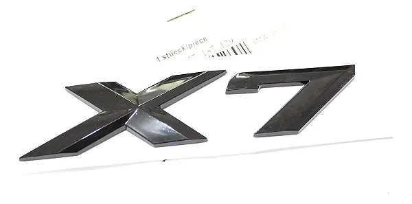 Emblema Tampa Traseira Bmw X7 Porta Malas Motorsport Preto
