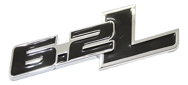 Emblema Chevrolet Gm 6.2l V8 Camaro Ss Preto