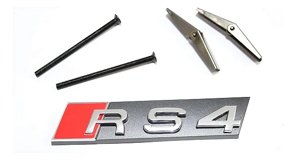 Emblema Da Grade Audi Rs4 A4 Sportback Sedan Cromado Prateado