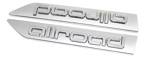 Emblema Lateral Paralamas Audi A4 A6 Allroad Prata