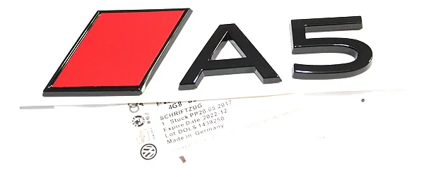 Emblema Audi Novo A5 Tampa Traseira Original Preto