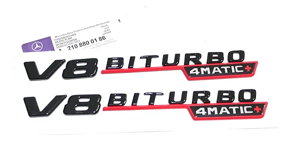 Emblema Mercedes V8 Biturbo Amg C63 S63 Slk63 E63 Sl63 Ml63