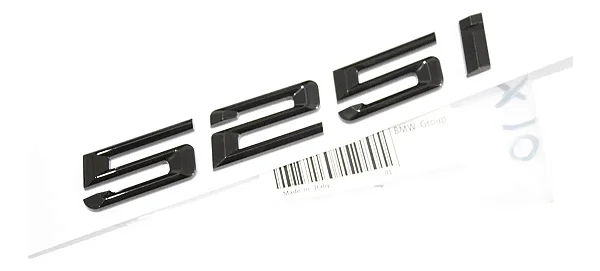 Emblema Tampa Traseira Bmw 525i Porta Malas Motorsport Preto