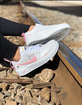 Tênis Nike air force off branco/rosa feminino - Nosso Conceito calçados e  acessórios