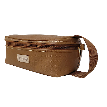 Necessaire Masculina com Divisórias Marrom