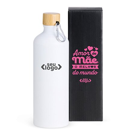 Garrafa Em Alumínio Branca - 1 Litro