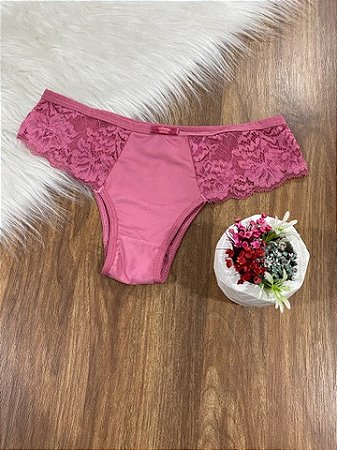 Calcinha Conforto Lisa Com Renda