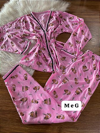 Pijama de Frio Manga Longa Americano