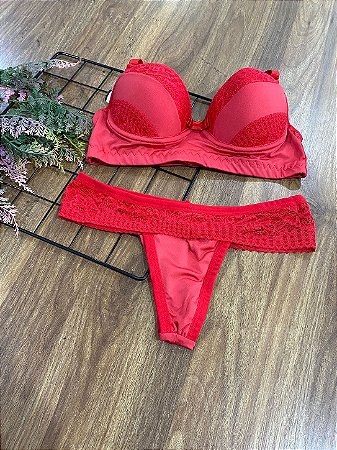 Conjunto Calcinha Fio Rendado clássico
