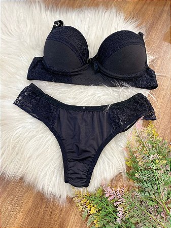 Conjunto de lingerie Calcinha Fio Rendado