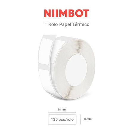 Rolo de etiquetas 50x15mm (125pçs)