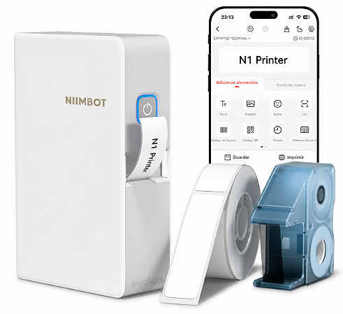 Impressora de etiquetas Niimbot N1 Bluetooth com Rolo/Ribbon
