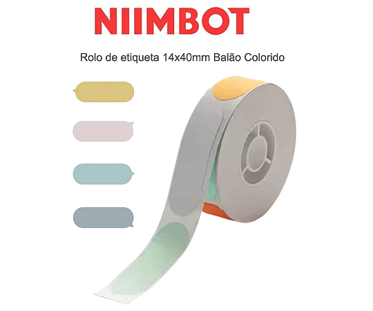 Rolo de etiquetas Balão Colorido 14x40mm (155un)