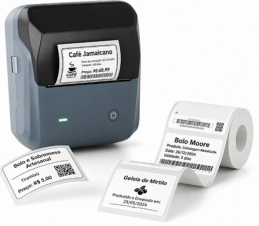 Impressora Etiquetadora Niimbot B31 Bluetooth + 1 Rolo